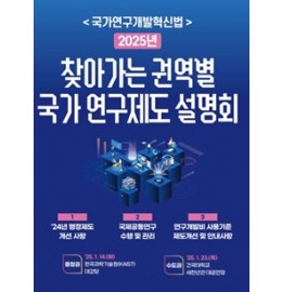 2025년 찾아가는 권역별 국가연구제도 설명회025년 찾아가는 권역별 국가연구제도 설명회